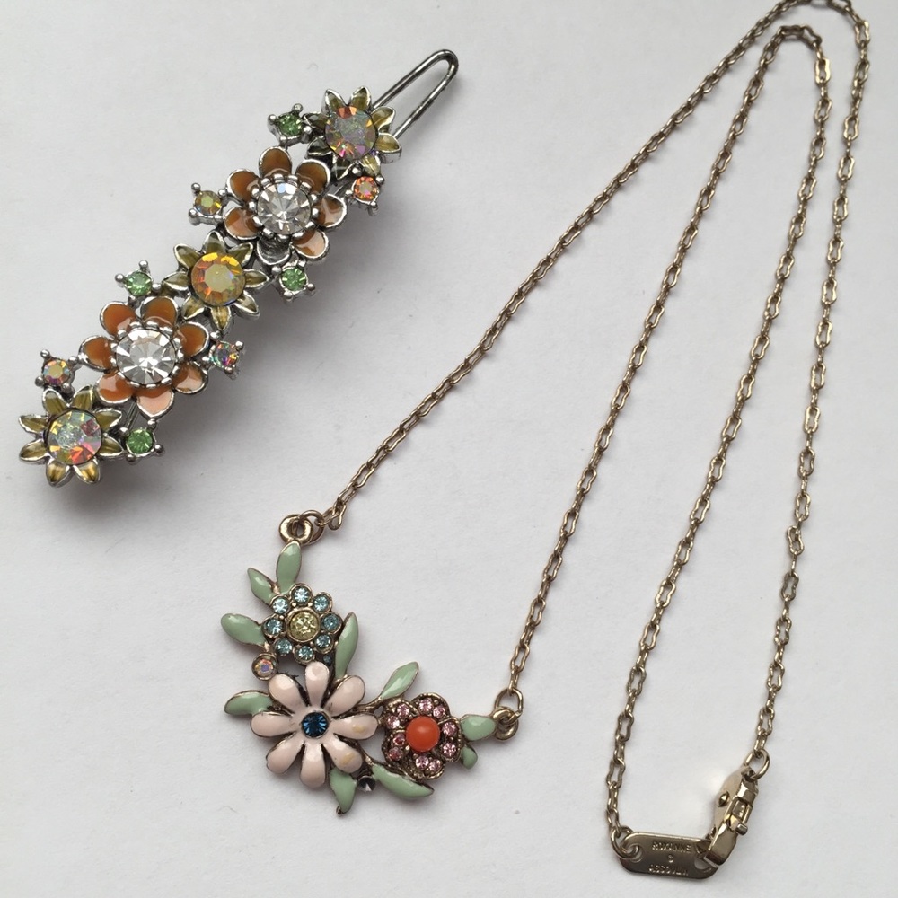 Vintage Necklace & Hairpin 2-Piece Set